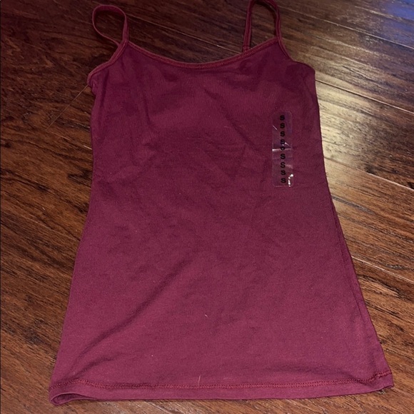 Women's Burgundy Spaghetti Strap Top - Picture 1 of 5